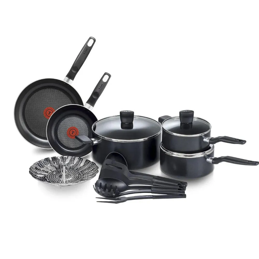 T-FAL Essentials Pot Set 15PC - Blemished package with full warranty - B218SE54