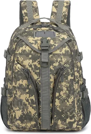 Tactical Backpack Boys School Backpacks Mens College Bookbags for Kids Teens Adults Camping Hiking Traveling (ACU Camo)