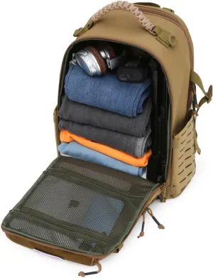 Tactical Backpack Military Molle Hiking 36-55L Travel Mountaineering Outdoor Waterproof Multifunctional Ruins Camouflage