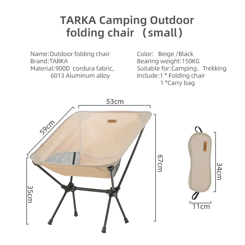 TARKA Foldable Camping Chairs Set Ultralight and Portable for Outdoor Use