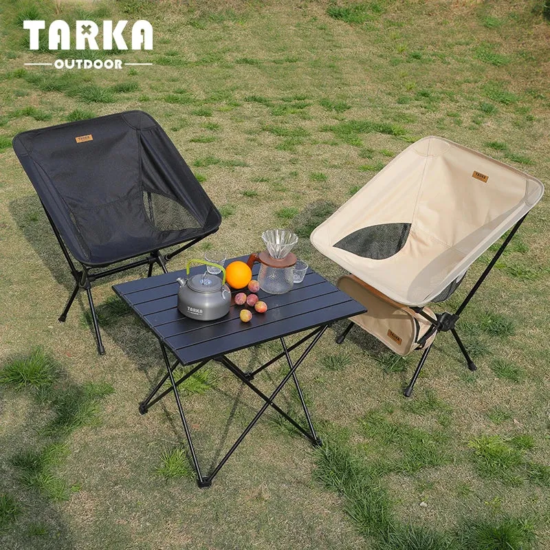 TARKA Foldable Camping Chairs Set Ultralight and Portable for Outdoor Use