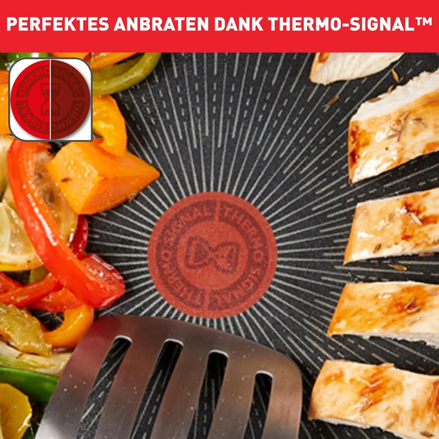 Tefal Unlimited On, Premium Cookware, 28 cm Frying Pan, UK's Longest Lasting Non-stick, Heat Indicator, Induction Hob Compatible, Dishwasher Safe, Aluminium, Black, G25906AZ