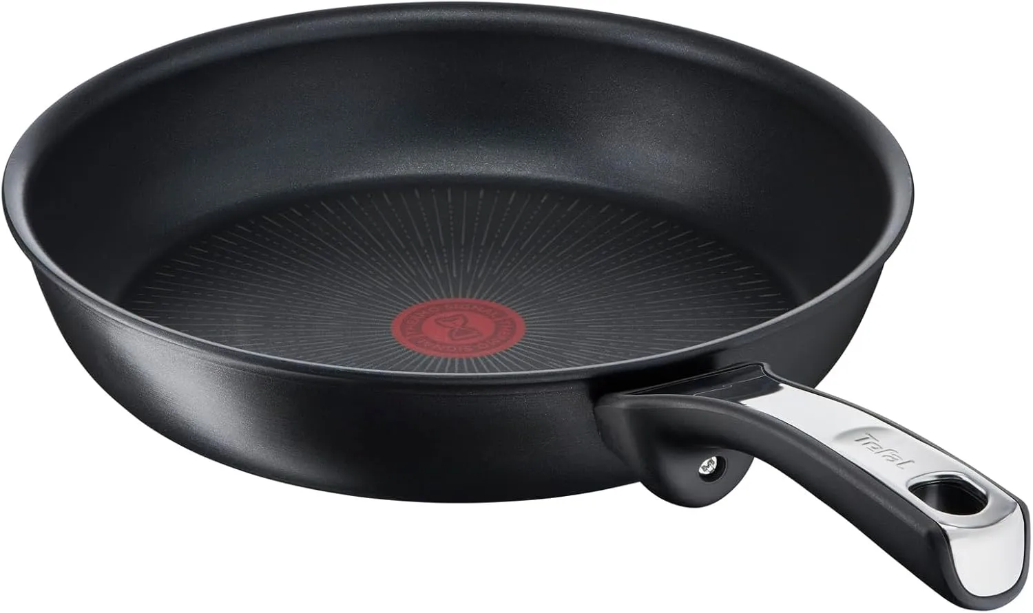 Tefal Unlimited On, Premium Cookware, 28 cm Frying Pan, UK's Longest Lasting Non-stick, Heat Indicator, Induction Hob Compatible, Dishwasher Safe, Aluminium, Black, G25906AZ