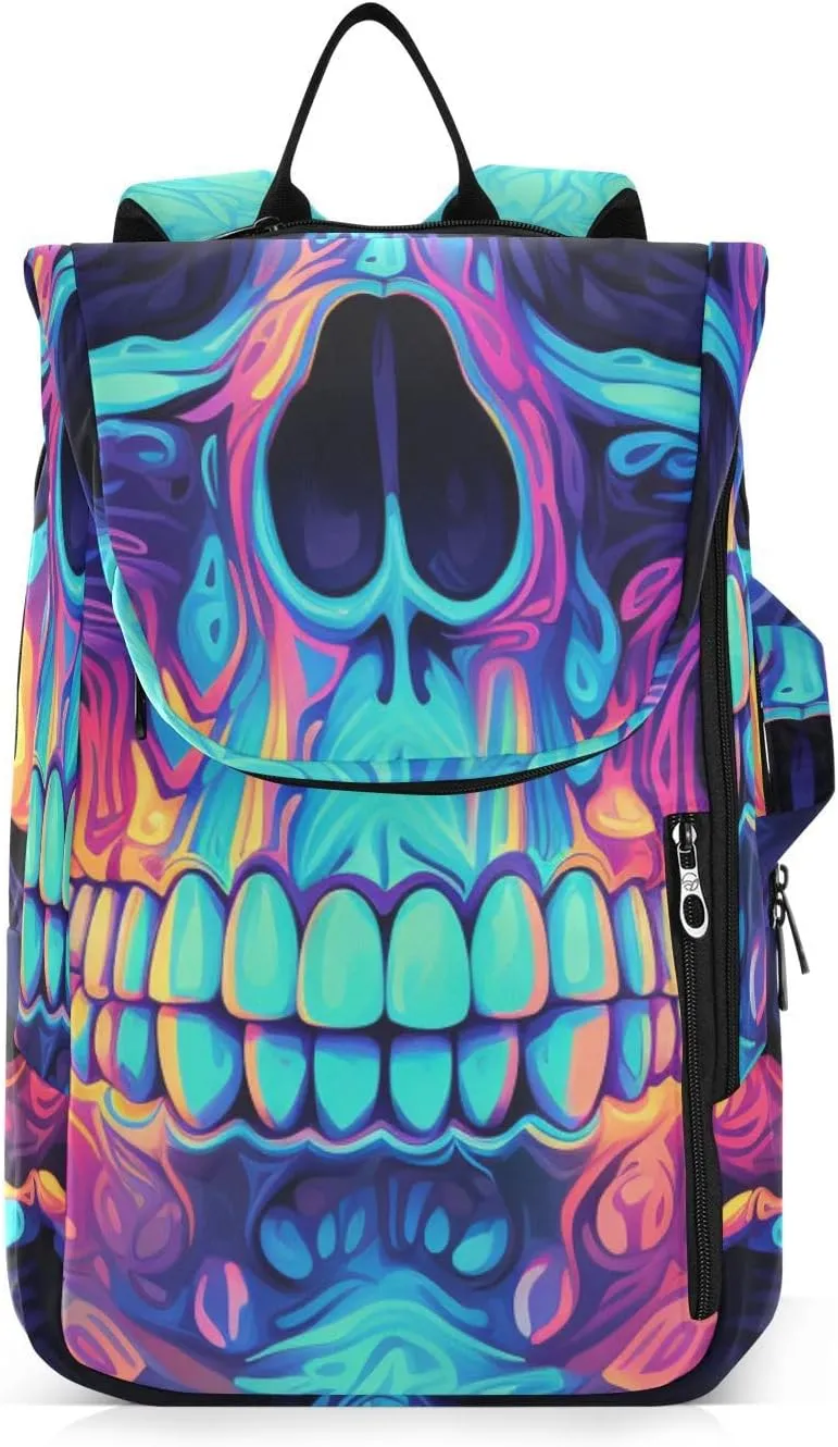 Tennis Bag Tennis Backpack for Women Men, Tennis Bag Holds 2 Rackets, Pickleball Paddles Balls, Badminton Squash, Cute Skull (7)
