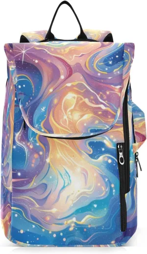 Tennis Bag Tennis Backpack for Women Men, Tennis Bag Holds 2 Rackets, Pickleball Paddles Balls, Badminton Squash, Starry Sky Universe (123)