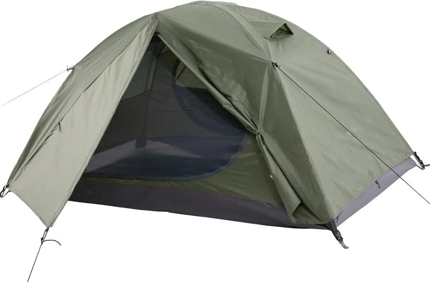 Tent 2-3 Person Backpack Tent Outdoor Camping 4 Seasons Winter Short Skirt Tent Double Layer Waterproof Hiking Survival (Green One Size)