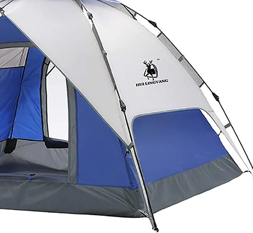 Tent Camping Tents Quick Set Up Family Beach Dome Tent UV Protection with Carry Bag Blue for Hiking Travel (Color : Blue, Size : Free Size) (Blue Free Size) (Blue Free Size)