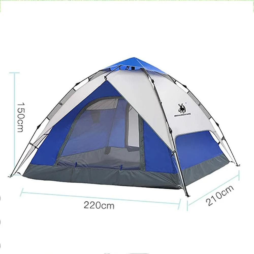 Tent Camping Tents Quick Set Up Family Beach Dome Tent UV Protection with Carry Bag Blue for Hiking Travel (Color : Blue, Size : Free Size) (Blue Free Size) (Blue Free Size)