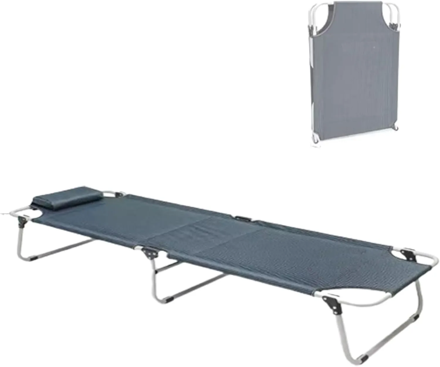 Tent Folding Cot for Sleeping, Portable Camping Bed for Adults Outdoor Guest Bed Foldable for Outdoor Indoor Patio Spare Bedroom Office Beach & Hiking, Holds Up to 165 Lbs(Blue)