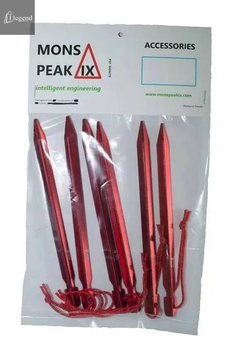 Tent Stakes, Y HA 7075 Al, (6 Pack)