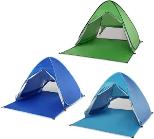 Tents for Camping Automatic Tent UV Protection Outdoor Camping Tent Instant Pop Up Beach Tent Lightweight Sun Shelter Tents Cabana Awning (Color : Deep Blue)