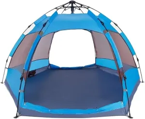 Tents for Camping Beach Tents Camping Tent 4 Person with 6 Side Mesh Waterproof Double Layer Instant Tent for Family Hiking Outdoor Tent Family Tents for Camping Hiking Traveling
