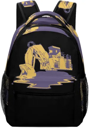 The Excavator Melt Travel Backpack Lightweight Shoulders Bag Laptop Daypack for Work Office