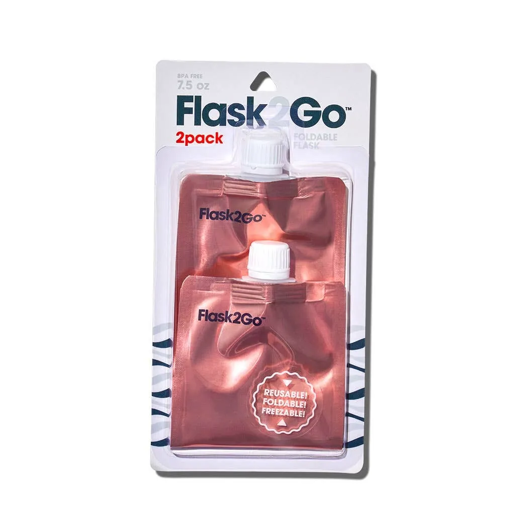 The Foldable Flask - Rose Gold 2pk