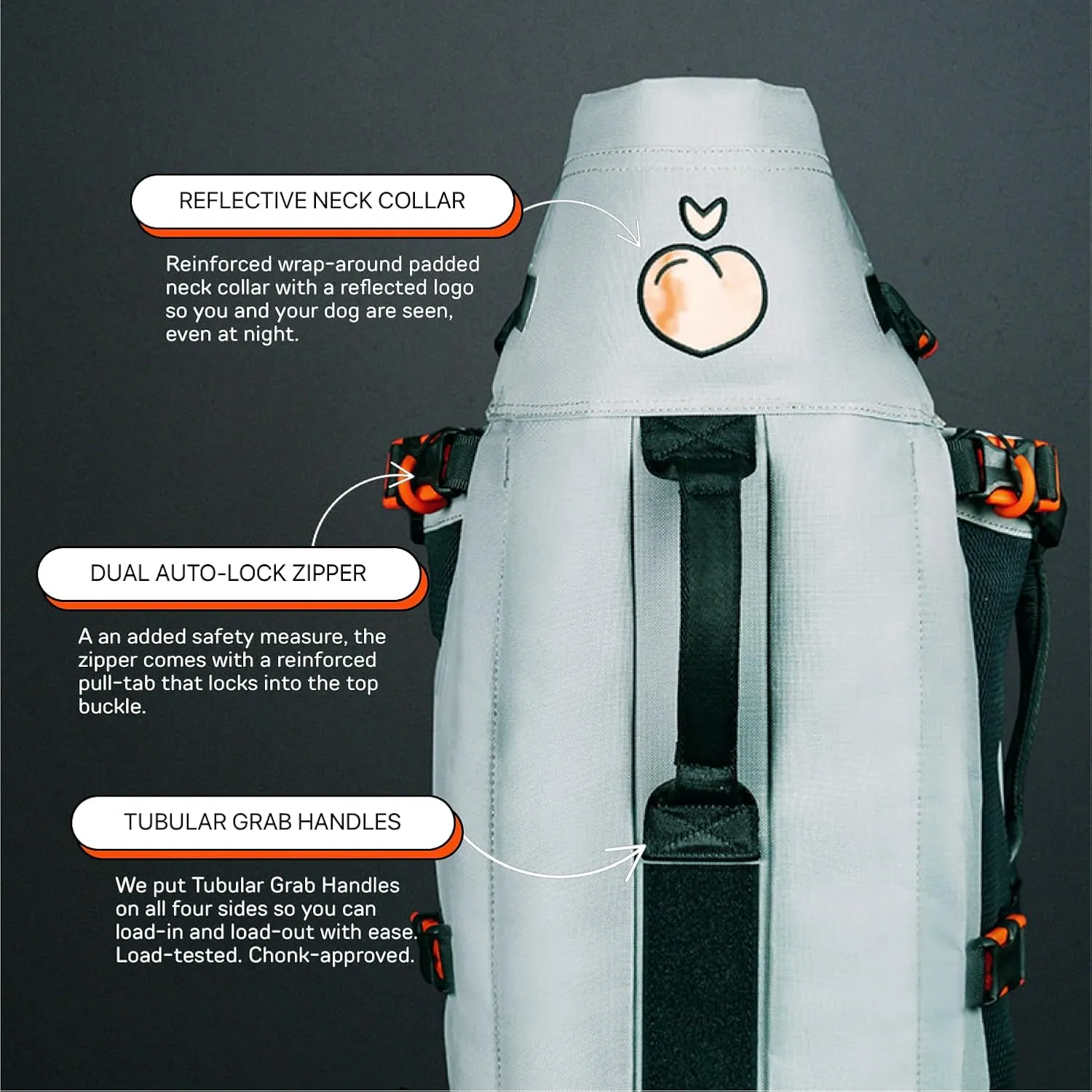 The Maxine One Medium Dog Carrier Dog Backpack Carrier for Medium Sized Breeds | Adjustable Front Facing Pet Carrier for Travel | Dog Hiking Backpack - Bark After Dark Black