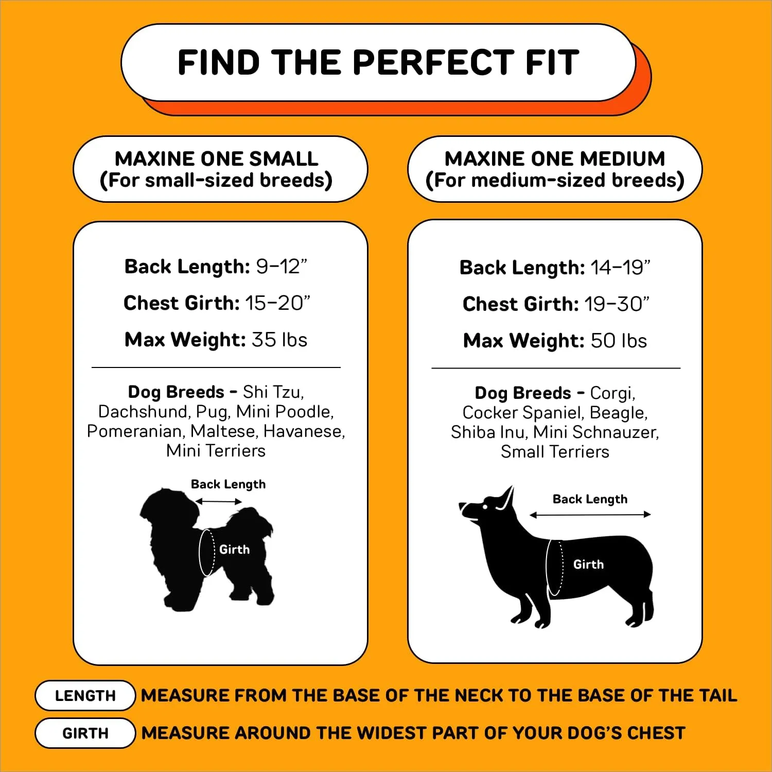 The Maxine One Medium Dog Carrier Dog Backpack Carrier for Medium Sized Breeds | Adjustable Front Facing Pet Carrier for Travel | Dog Hiking Backpack - Bark After Dark Black