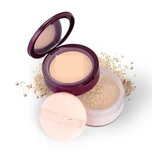 The Setting Duo Compact & Loose Powder | 2-in-1 Compact & Loose Powder | | Matte Finish | Blends Effortlessly | Oil Control Compact | 32g (Natural | Shade 02)