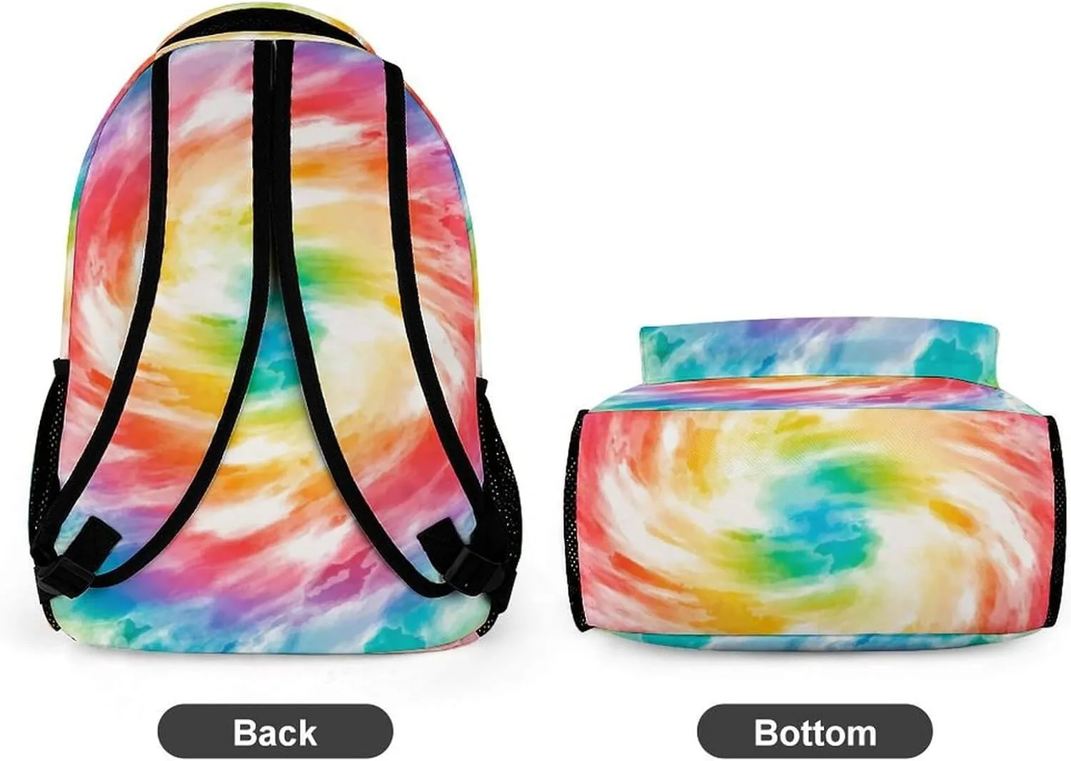 Tie Dye School Backpack for Kids Girls Boys, 16 Inch Cute Tie Dye Themed Bookbag, Personality School Backpack for Students Children, Lightweight, Large Capacity