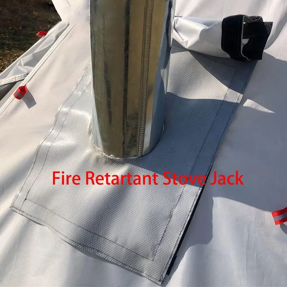 Tipi Hot Tent with Fire Retardant Stove Jack for Flue Pipes, 2~3 Person, Lightweight, Teepee Tents for Family Team Outdoor Backpacking Camping Hiking