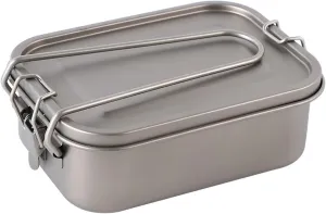 Titanium Lunch Box with Leak-Proof Lid Camping Cookware Lightweight Outdoor Cooking Pan for Backpacking Hiking Picnic & Travel Durable