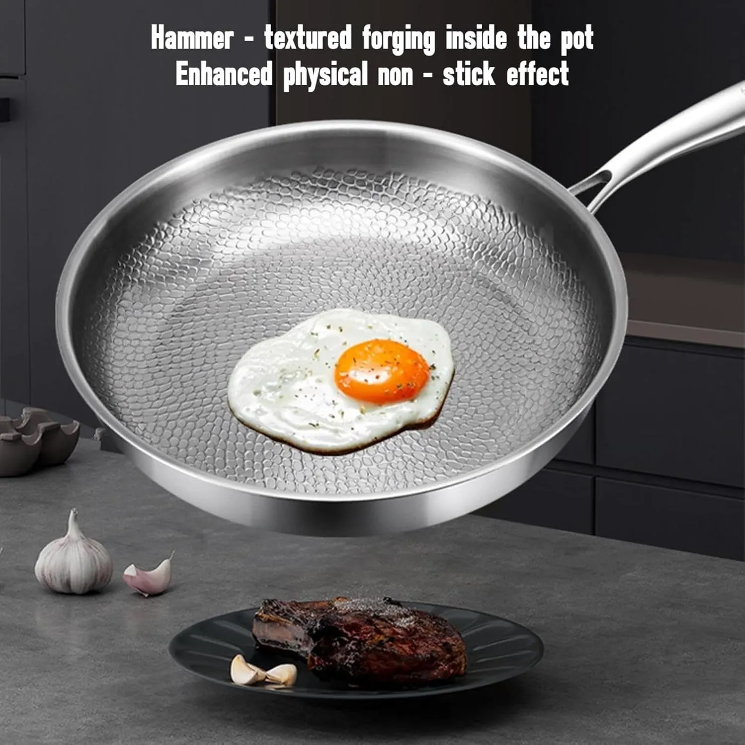 Titanium Pan Pro, Taima Titanium Nutri Pan with Lid, Multifunctional Pots and Pans Set, Scratch-Resistant Non Stick TitaniumFrying Pans for Cooking (11.81in/30cm)