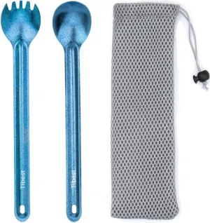 Titanium Spork Long Handle, Ultra Lightweight Camping Utensil for Backpacking Camping, Hiking, Outdoors