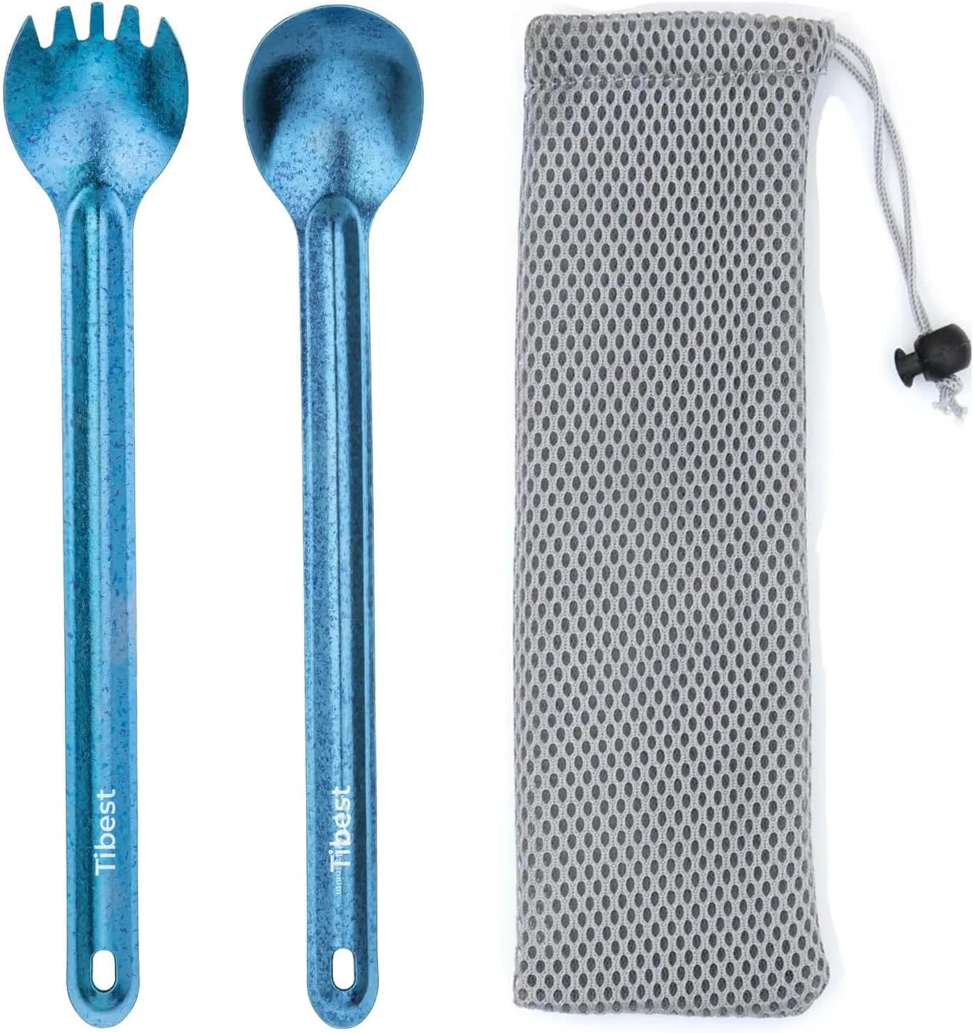 Titanium Spork Long Handle, Ultra Lightweight Camping Utensil for Backpacking Camping, Hiking, Outdoors