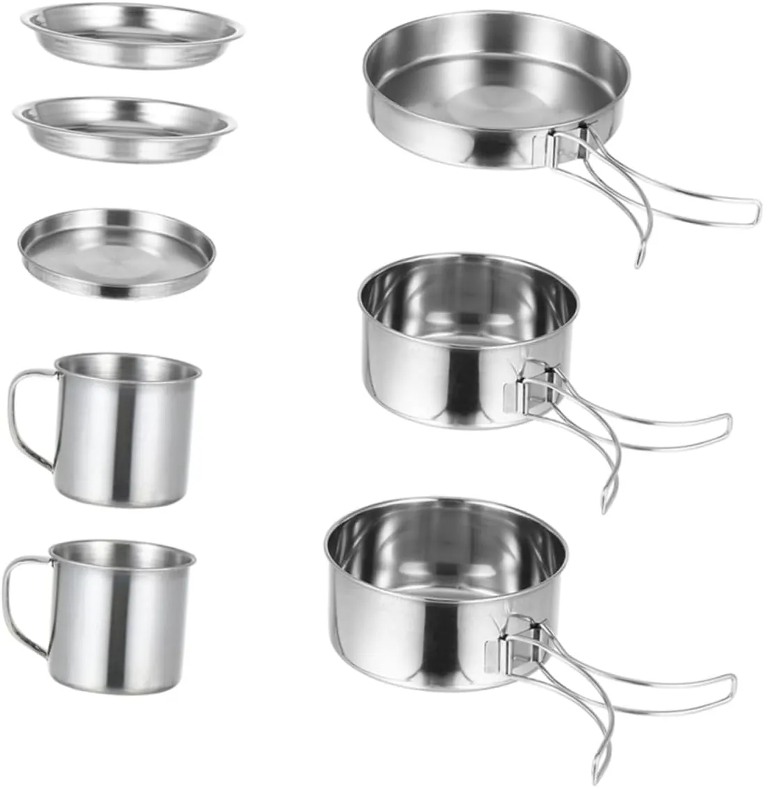 TOYANDONA 1 Set Camping Cookware Portable Picnic Cooking Kit with Pans and Utensils for Outdoor Cooking Backpacking and Barbecue Activities