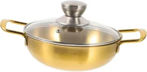 TOYANDONA Stainless Steel Thicken Pot Cooking Pot for Outdoor Camping Home Use Durable Easy to Clean for Hot Pot Seafood Cooking Portable Design with Stable