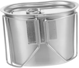 Toyvian Camping Cookware Portable Pot Stainless Steel Cup Outdoor Food Container Hiking