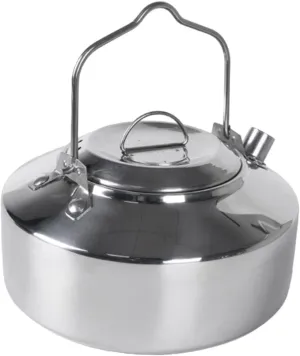 Toyvian Stainless Steel Water Kettle Outdoor Teapot for Camping Boil Water Make Tea Durable Cookware for Hiking Fishing Self Driving and Mountain Cycling