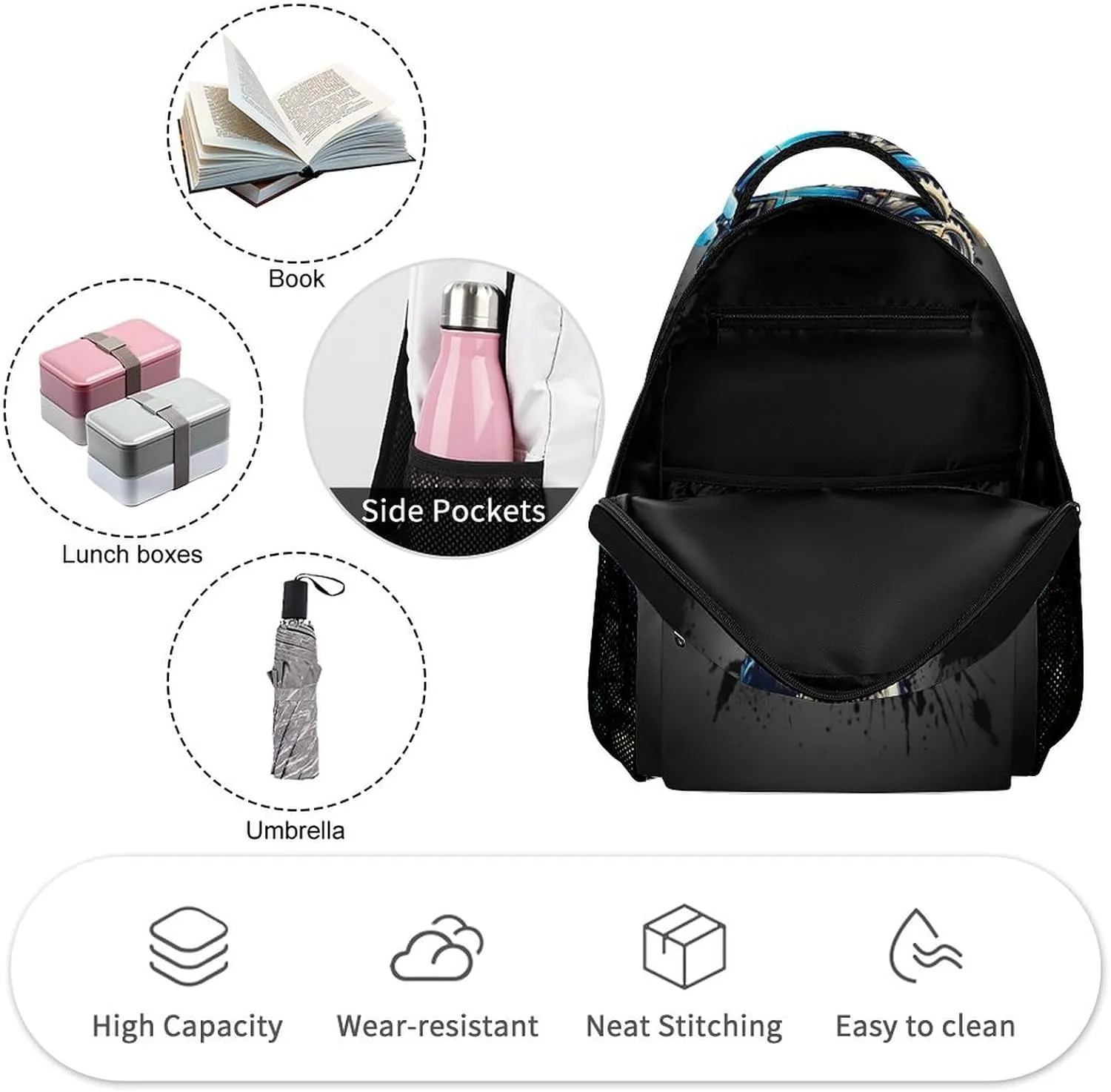 Tractor School Backpack, 16 Inch Cute Tractors Themed Bookbag for Kids Girls Boys, Daily School Backpacks for Students Children, Lightweight, Large Capacity