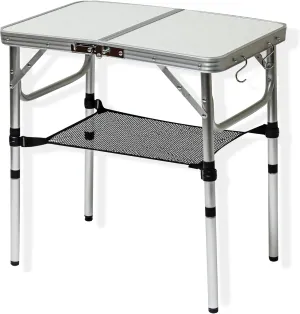 Trademark Innovations Small Folding Camp Table with Net Storage, Portable, Lightweight, Camping Folding Table, Portable Card Table