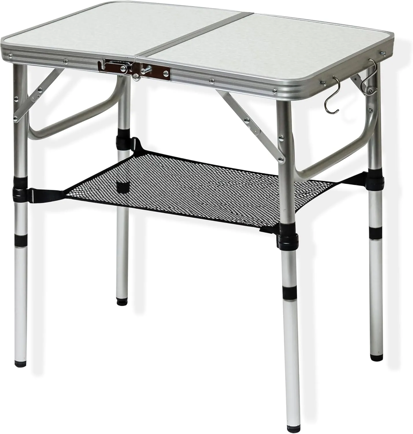 Trademark Innovations Small Folding Camp Table with Net Storage, Portable, Lightweight, Camping Folding Table, Portable Card Table