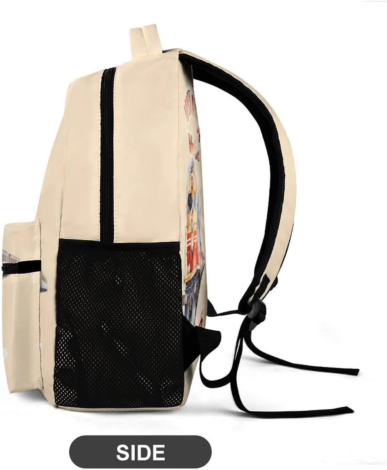 Train School Backpack for Kids Girls Boys, 16 Inch Cool Train Themed Bookbag, Personality School Backpack for Students Children, Lightweight, Large Capacity