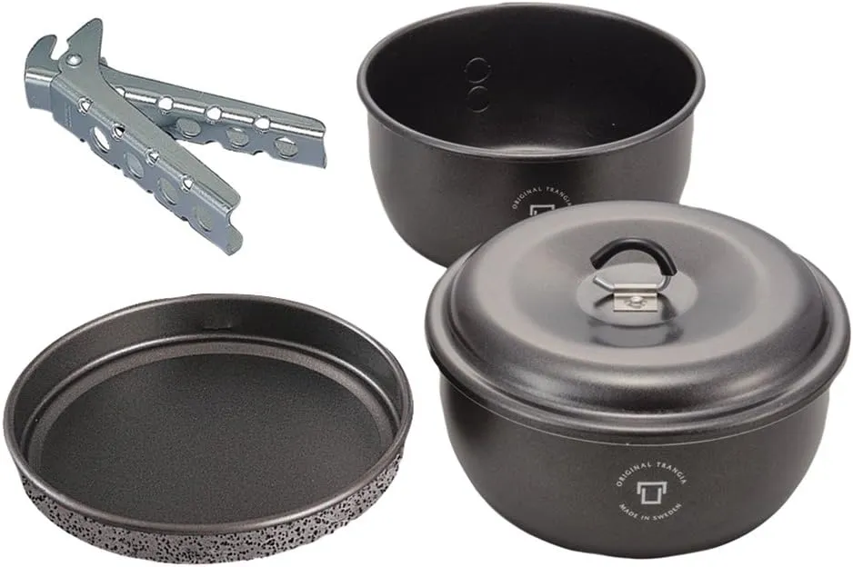 TRANGIA Tundra 3 Mini Non Stick Camping Cook Pot Set