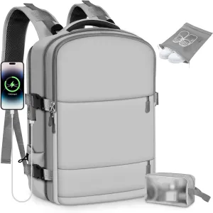 Travel Backpack, Grey, basis, Fashion