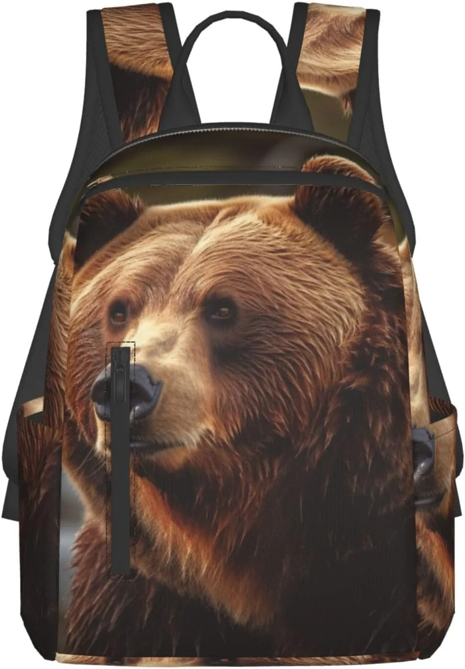 Travel Backpack Grizzly Bear Laptop Backpack Lightweight Computer Bag Gift for Women Men Hiking Daypack