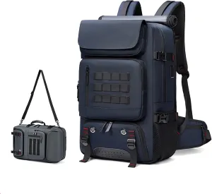 Travel Backpack, Large Capacity Carry On Backpack for Men Duffle Bags Trekking Water Resistant Outdoor Camping Daypack (blue)