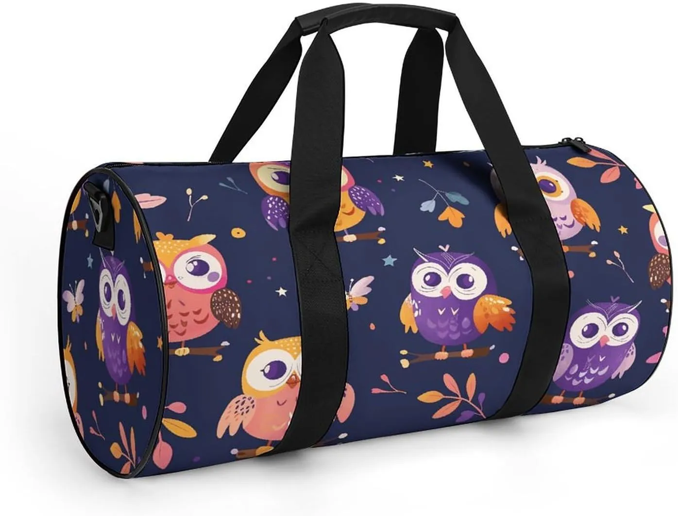 Travel Duffel Bag for Men And Women,Cartoon Owl Pattern Waterproof Sports Fitness Bag Portable Travel Duffel Bag