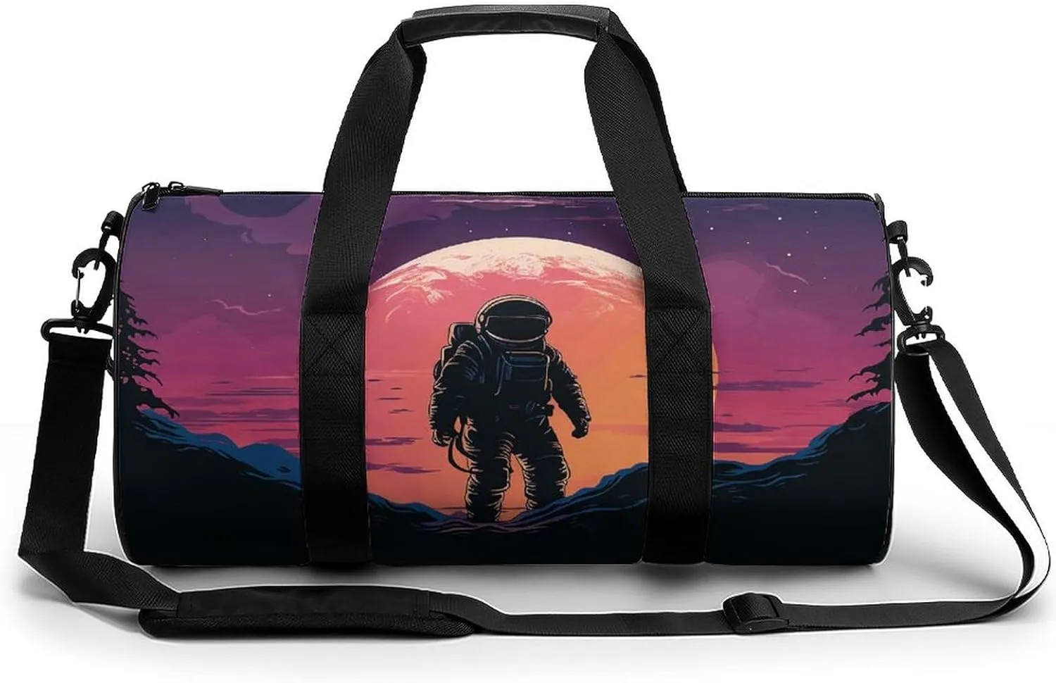 Travel Duffel Bag for Men And Women,Cool Astronaut Waterproof Sports Fitness Bag Portable Travel Duffel Bag