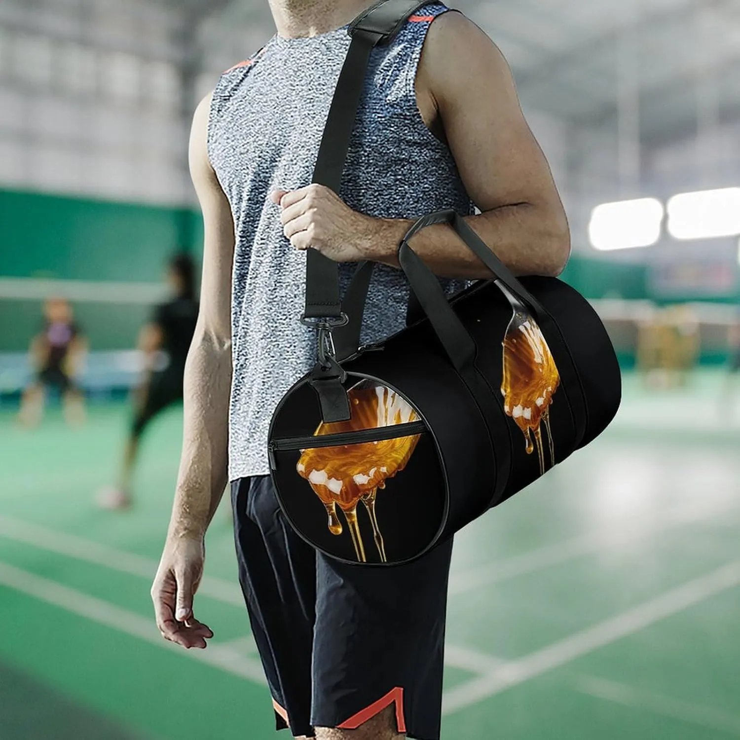 Travel Duffel Bag for Men And Women,Honey And Spoon Waterproof Sports Fitness Bag Portable Travel Duffel Bag