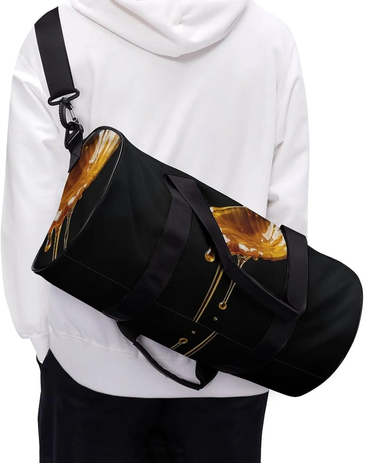 Travel Duffel Bag for Men And Women,Honey And Spoon Waterproof Sports Fitness Bag Portable Travel Duffel Bag
