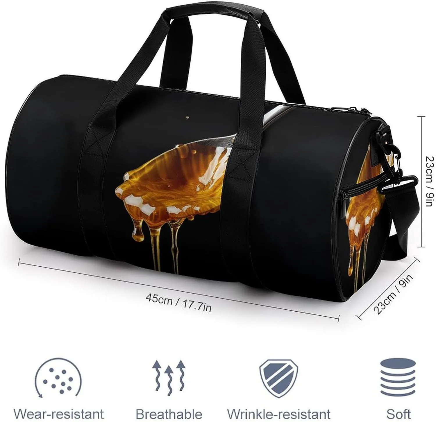 Travel Duffel Bag for Men And Women,Honey And Spoon Waterproof Sports Fitness Bag Portable Travel Duffel Bag