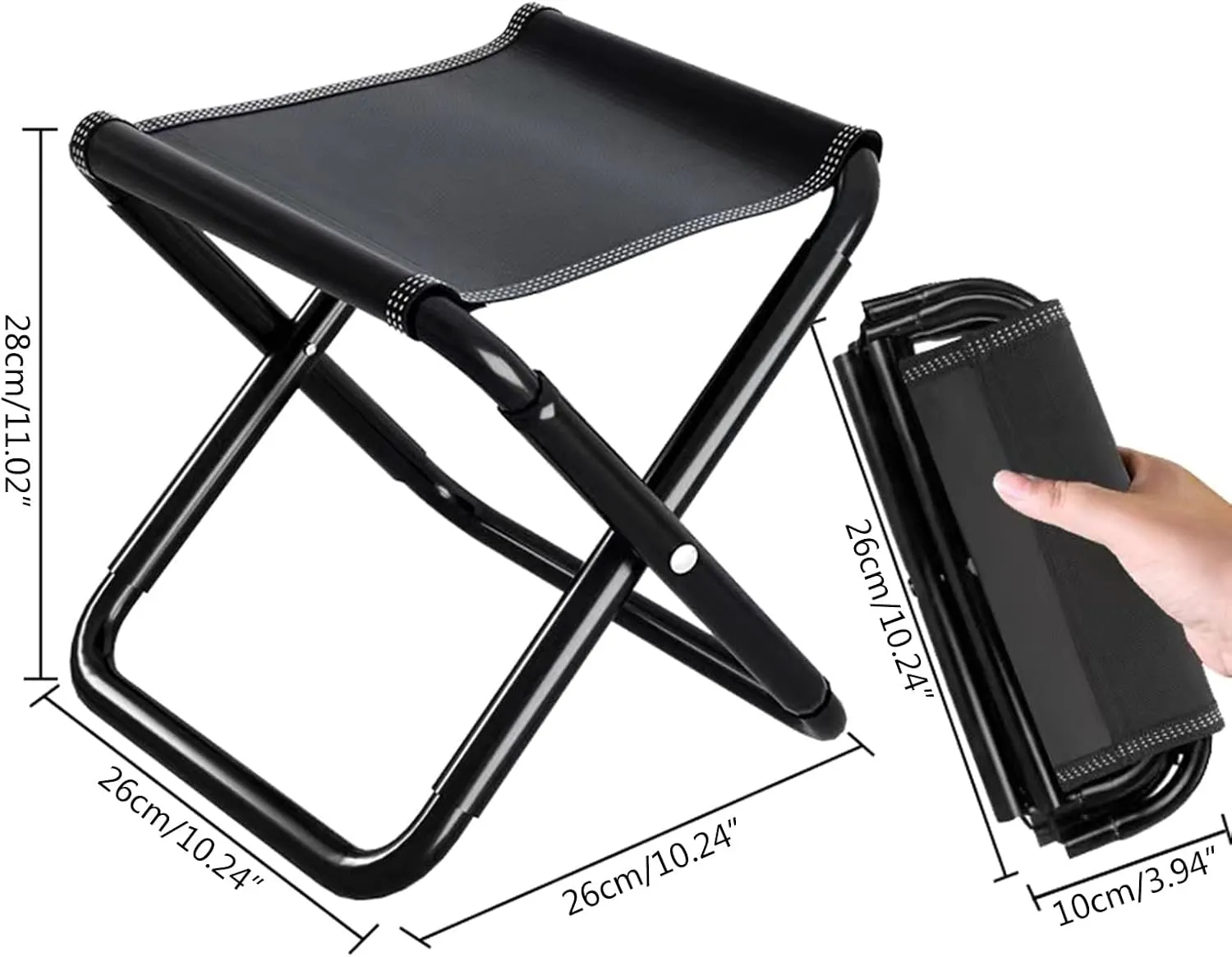 Travel Foldable Stool Camping Stool Travelings Stool Outdoor Aluminum Alloys Stool for Fishing