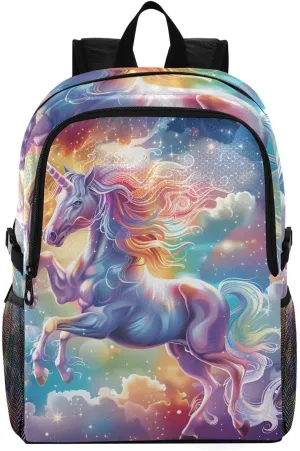 Travel Hiking Daypack Foldable Packable Backpack Unicorn Waterproof Lightweight Casual Rucksuck for Men Women