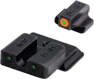 Tritium Pro Night Sights, Compatible with Smith & Wesson Handgun Models Glow-in-The-Dark Front & Rear Gun Sight Set with Focus Lock Front Ring