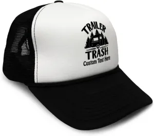 Trucker Hat Trailer Trash Living in Mobile Homes Van Trees Trash Polyester
