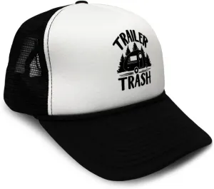 Trucker Hat Trailer Trash Living in Mobile Homes Van Trees Trash Polyester