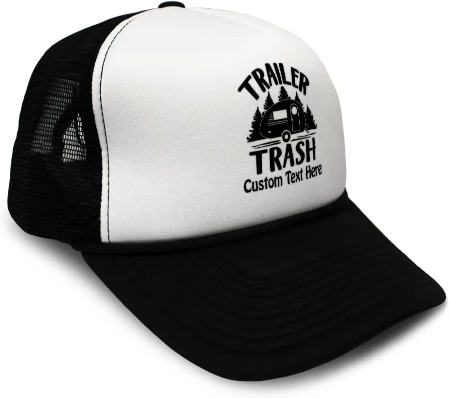 Trucker Hat Trailer Trash Living in Mobile Homes Van Trees Trash Polyester